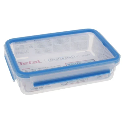 Abbildung von Tefal Master Frischhaltedose für Lebensmittel, rechteckig, transparent/blau, Plastik, 1.2 Litre