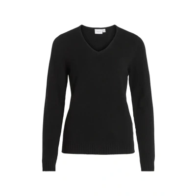 Abbildung von VILA Viril Oneck LS NOOS Strickpullover, Damen, Größe: XXL, Black