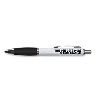 Abbildung von Tongue in Peach Lustiges Geschenk für Kugelschreiber, Arbeitskollegen, Abschiedsgeschenk, dieser Stift erhält mehr Action als mich, Witz Stationary PP36