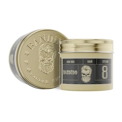 Abbildung von BANDIDO Aqua Wax Black 8 Haarwachs Männer Extrem Halt Pomade Herren für Strukturiertes Hair Styling Langanhaltenden Maximale Brillanz 125ml