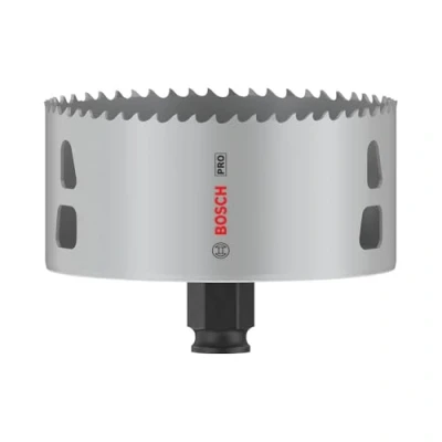 Abbildung von Bosch 1x PRO Multi Material Power Change Plus Lochsäge (für Weichholz, Trockenbauwand, Ø 102 mm, Professional Zubehör Bohrmaschine/Schrauber)