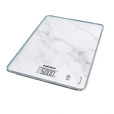 Abbildung von Soehnle Küchenwaage &quot;Page Compact 300 Marble&quot;, Tragkraft 5 kg, 1 g genaue Teilung