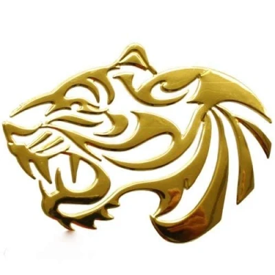 Abbildung von phil trade Aufkleber Sticker Gold Chrom 3D Emblem Tiger Auto Motorrad Styling DZ 27G