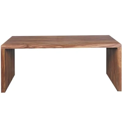 Abbildung von FineBuy Schreibtisch Massiv Holz Sheesham 180 cm Computertisch Echtholz Design Ablage Büro Tisch Landhaus Stil Natur Produkt Möbel dunkel braun Modern Büroeinrichtung rechteckig 76 hoch