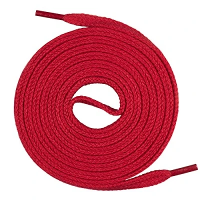 Abbildung von Mount Swiss Schnürsenkel flache Premium aus 100% Baumwolle, reißfest, 7 mm breit