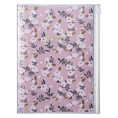 Abbildung von MARK&#039;S 2022/2023 Taschenkalender A5 vertikal, Flower Pattern, Pink: Von September 2022 bis Dezember 2023