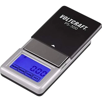 Abbildung von VOLTCRAFT VC 8912595 PS 200 Taschenwaage Wägebereich (max.) g Ablesbarkeit 0.01 batteriebetrieben Schwarz, Silber