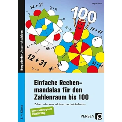 Abbildung von Einfache Rechenmandalas für den Zahlenraum bis 100: Zahlen erkennen, addieren und subtrahieren (2. 4. Klasse)