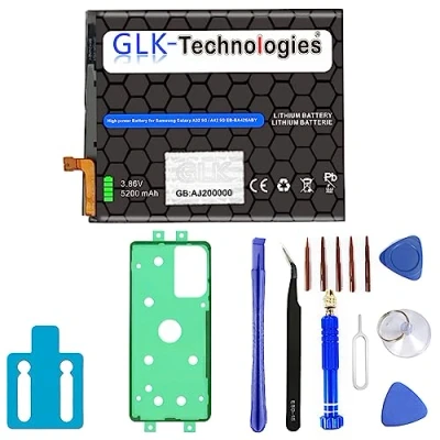 Abbildung von High Power Ersatzakku kompatibel mit Samsung Galaxy A42 5G (A426B) EB BA426ABY GLK Technologies Battery accu 5200mAh Akku inkl. Profi Werkzeug Set Kit NUE
