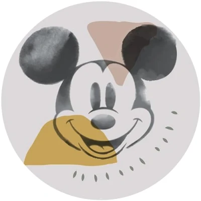 Abbildung von Komar Fototapete &quot;Mickey Abstract&quot;, 125x125 cm (Breite x Höhe), rund und selbstklebend