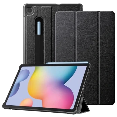 Abbildung von Fintie Hülle für Samsung Galaxy Tab S6 Lite 10,4 Zoll 2024/2022/2020 Tablet Ultra Schlank Kunstleder Schutzhülle mit Stifthalter, Auto Schlaf/Wach Funktion, Schwarz
