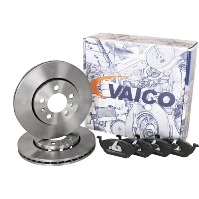 Abbildung von VAICO V10 5590 Bremsscheiben und beläge Vorderachse innenbelüftet SKODA: Fabia I Limousine, 2 Combi, Rapid Schrägheck, SEAT: Ibiza 4 Schrägheck