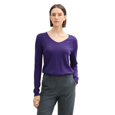 Abbildung von TOM Tailor Strickpullover, Damen, Größe: 42, Cosmic violet