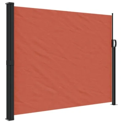Abbildung von vidaXL Seitenmarkise, Sichtschutz Ausziehbar, Windschutz Sonnenschutz für Garten Balkon Terrasse, Seitenrollo Seitenwandmarkise, Terrakottarot 160x600cm