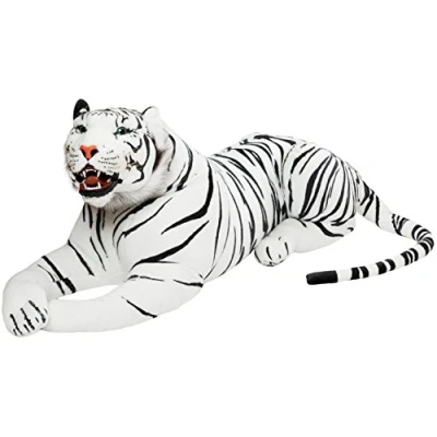 Abbildung von BRUBAKER Kuscheltier Brüllender Tiger mit Zähnen 130 cm groß (1 St., liegend lebensecht), Stofftier Plüschtier