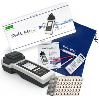 Abbildung von harren24 Pool Wassertest PoolLAB 2.0, Elektronischer Wassertester, Photometer, Set inkl. 170 Testtabletten