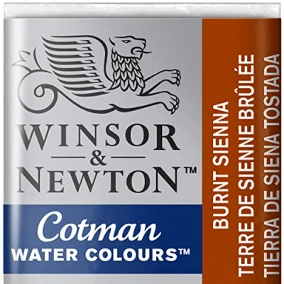 Abbildung von Winsor &amp; Newton 0301074 Cotman Aqarellfarbe, 1/2 Napf, gute Transparenz, hervorragender Tönungsstärke und Maleigenschaften, siena gebrannt