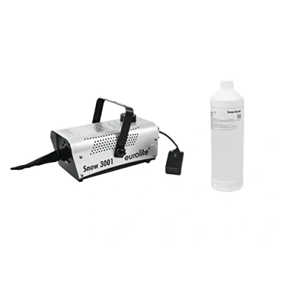 Abbildung von EUROLITE Set Snow 3001 Schneemaschine + Schneefluid 1l Kraftvolle Mini inklusive für Kunstschnee