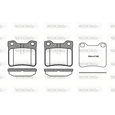 Abbildung von ROADHOUSE 2321.10 Bremsbelagsatz Hinterachse mit Klebefolie Zubehör PEUGEOT: 607 Limousine, 406 Coupe, Kombi