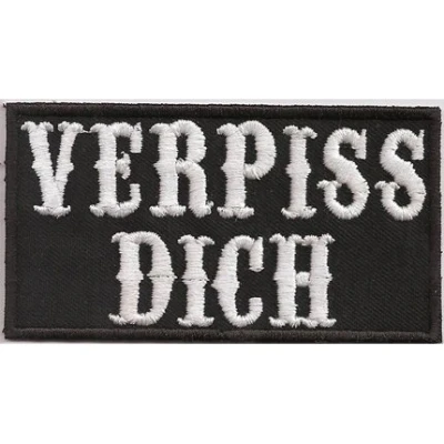 Abbildung von VERPISS Dich, Punk Anarchy Heavy Metal Biker Rocker Aufnäher Patch