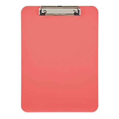 Abbildung von MAUL Klemmbrett A4 Colour My Work Schreibbrett aus Kunststoff im DIN Format Clipboard zum Aufhängen Klemmer zur Aufbewahrung von Papier für Büro, Küche und Werkstatt Touch of Rose