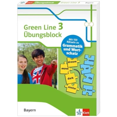 Abbildung von Green Line 3 Bayern Klasse 7 Übungsblock zum Schulbuch: 150 Rätsel zu Grammatik und Wortschatz (Green Übungsblock)