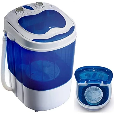 Abbildung von Steinborg Mini Waschmaschine mit Schleuder Waschautomat bis 3 KG Reisewaschmaschine Miniwaschmaschine Camping Mobile Toploader (1 Kammer)