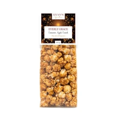 Abbildung von Everly Grace Popcorn Cinnamon Apple Crunch, 100 g Tüten mit Äpfeln, Zimt und Gewürzen aus unserer Manufaktur in Augsburg, Deutschland