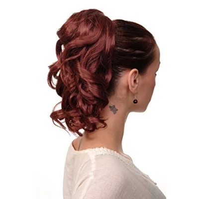 Abbildung von WIG ME UP JL 3023 35 Haarteil/Zopf gewellt halblang (35 cm) 1 Steckkamm + Gummizug Braun Rehbraun