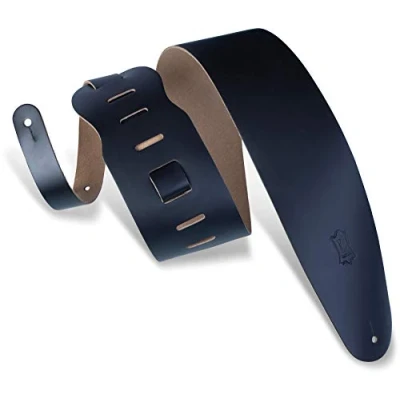 Abbildung von Levy&#039;s Leathers Ledergurt für Bassgitarren 6,4 cm breit Schwarz (M4 BLK)