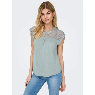 Abbildung von ONLY Spitzenshirt ONLSINDY LIFE S/S O NECK MIX TOP JRS