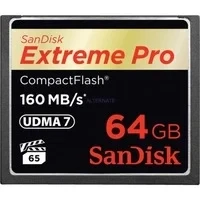 Abbildung von SanDisk Extreme PRO CompactFlash Speicherkarte 64 GB (UDMA7, 4K und Full HD Videos, VPG 65, temperaturbeständig, 160 MB/s Übertragung)