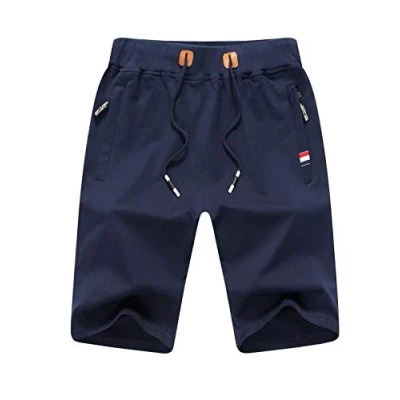 Abbildung von Tansozer Kurze Hose Herren Shorts Sommer Jogginghose Kurz Baumwolle Gym Sweat Sport (Blau,S)