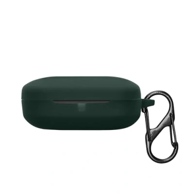 Abbildung von kwmobile Hülle kompatibel mit OnePlus Buds 3 Kopfhörer Silikon Schutzhülle Etui Case Cover Schoner in Dunkelgrün