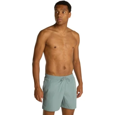 Abbildung von Calvin Klein Swimwear Medium Drawstring Badeshorts, Herren, Größe: XXL, Lead
