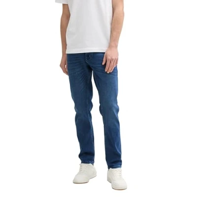 Abbildung von TOM Tailor Jeans Tapered Fit, Herren, Größe: 36x34, Used mid stone blue denim