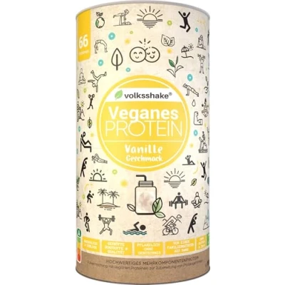 Abbildung von Veganes Protein cremige Vanille 1000g 12 pflanzliche Proteinquellen Ohne Sucralose Soja &amp; Gluten Premiumqualität vom Bodensee Made in Germany