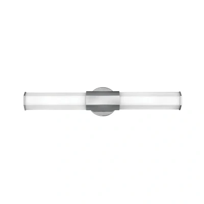 Abbildung von Elstead Lighting QN Facet LED2 PC BATH QUINTIESSE Wandleuchte LED 12W IP44 3000K Stahl Chrom poliert, Opalglas satiniert L:10.5cm H:65.9cm B: