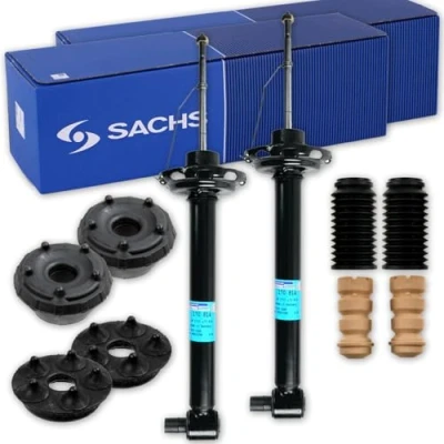 Abbildung von 2x SACHS Stoßdämpfer + Domlager Protection Kit hinten für A4 B5 auch AVANT