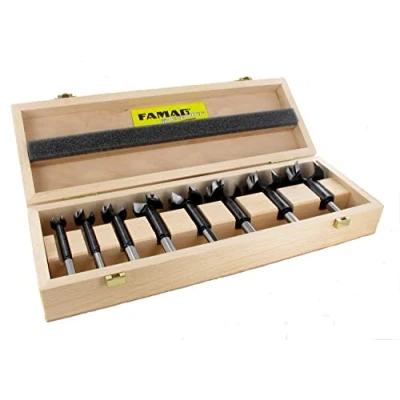 Abbildung von FAMAG Bormax 2.0 WS Forstnerbohrersatz 8 teilig D=15,20,25,30,35,40,45,50mm im Holzkasten