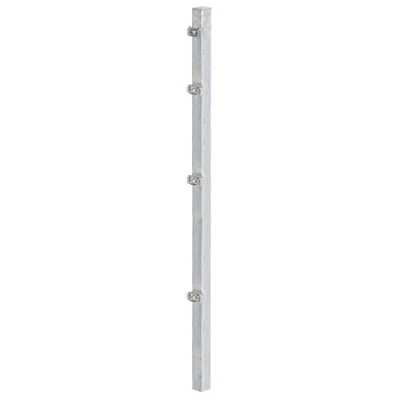 Abbildung von Alberts 677886 Zaunpfosten für Doppelstabmattenzaun mit Klemmlaschenbefestigung feuerverzinkt Länge 1200 mm Pfosten 60 x 40