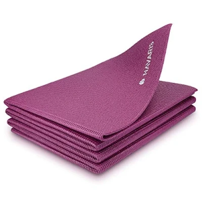 Abbildung von Navaris Yogamatte, klappbare Fitnessmatte 4mm Sportmatte Fitness Pilates Sport