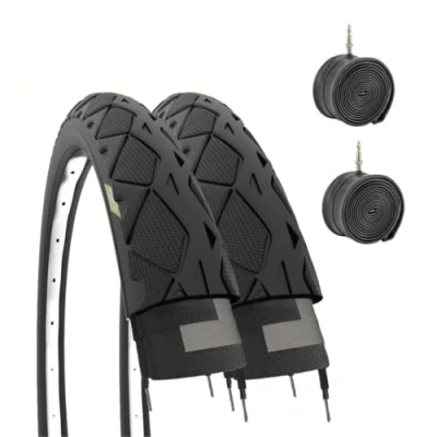 Abbildung von ECOVELO Unisex Erwachsene Kameras 2 Reifen 26 x 1.50 (40 559) + Kammern, Schwarz