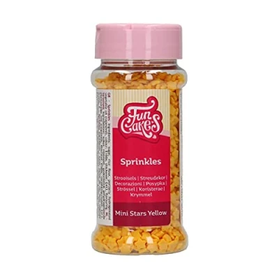 Abbildung von FunCakes Ministerne Gelb: Kuchenstreusel, guter Geschmack, perfekt zum Dekorieren von Kuchen, Cupcake Streusel. 60 g.