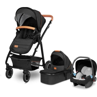 Abbildung von lionelo Kombi Kinderwagen Amber 3in1, babyschale 0 13kg Tasche Moskitonetz Regenschutz 3in1