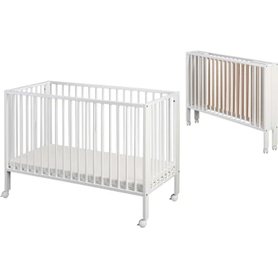 Abbildung von tiSsi Faltbar Babybett mit Matratze, Weiß