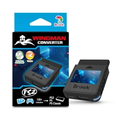 Abbildung von Brook Wingman PS2 Konverter Wireless Version von PS4/3 zu PS2/1, Retro Konsolen auf PS2/ PS1/PS Classic Konsolen, für PS Konsolende