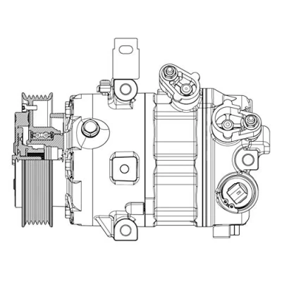 Abbildung von MAHLE ORIGINAL ACP 634 000P Kompressor 6VS16e 12V PAG 46 YF R1234yf, R134a HYUNDAI: ix35, Tucson