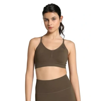 Abbildung von Puma MOVE Shapeluxe Seamless BRA Sportbh mit leichter Stützkraft, Damen, Größe: Medium, Espresso brown
