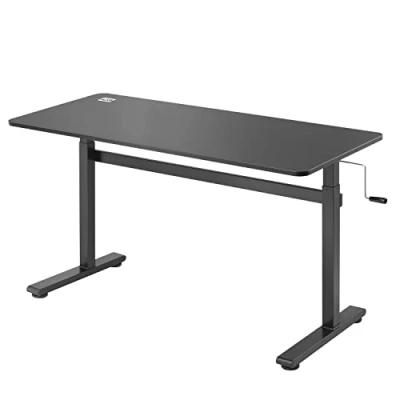 Abbildung von Ergo Office Schreibtisch ER 401, manuell höhenverstellbar 70 117 cm u. große Tischplatte